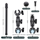 Motorcycle Clamps Handlebar Fixed Mount 3-stage Telescopic Selfie Stick